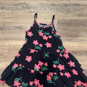 Old Navy Black Dress with Pink Floral Pattern